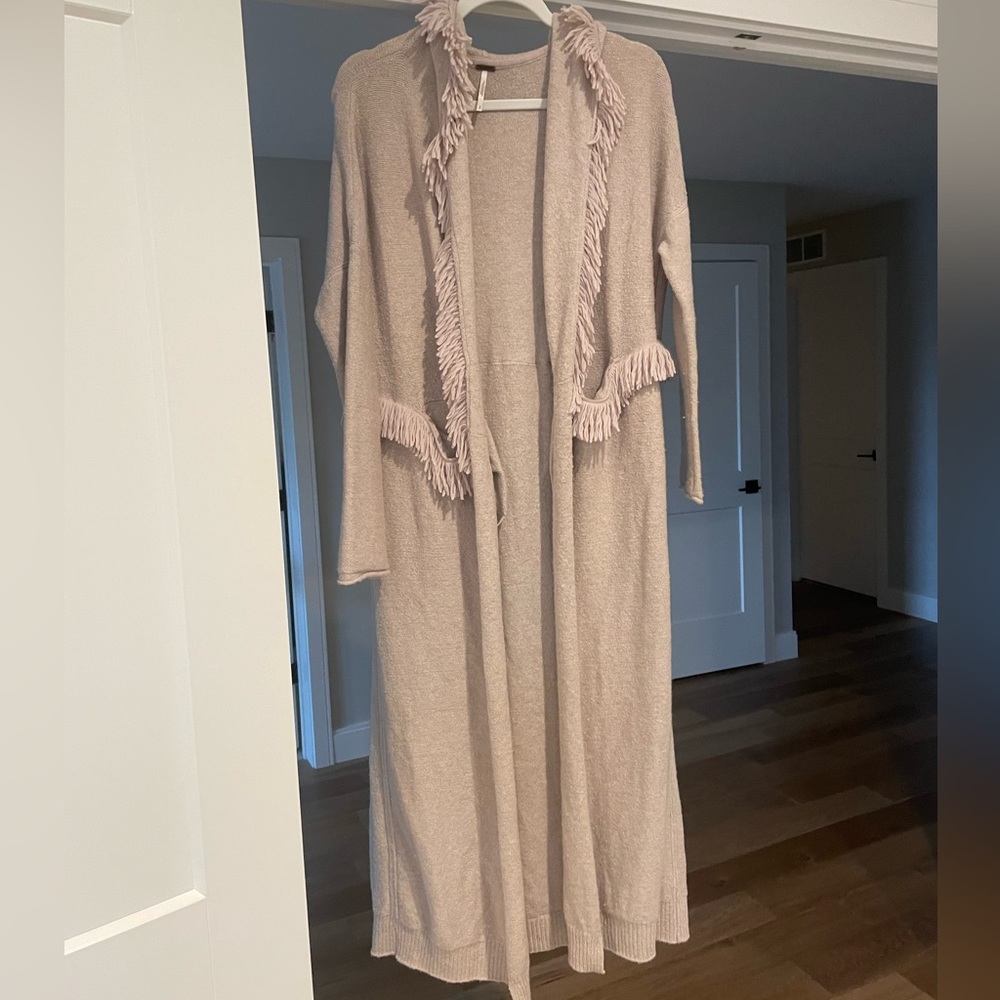 Free People cozy fringe cardigan